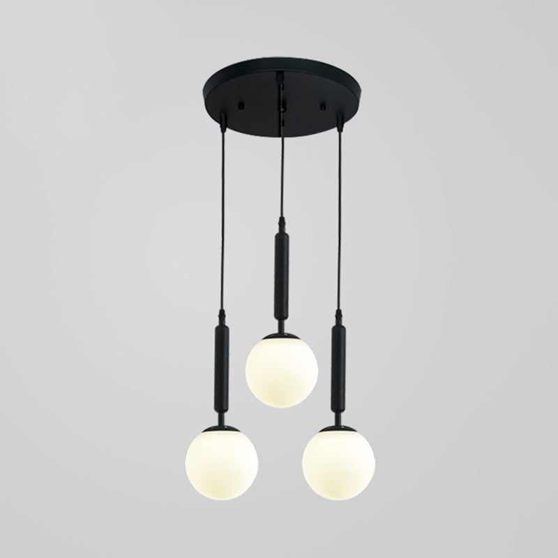 3 Lights Spherical Multi Light Pendant Creative Modern Glass Pendant for Clothing Store Clearhalo 'Ceiling Lights' 'Pendant Lights' 'Pendants' Lighting' options 2630048