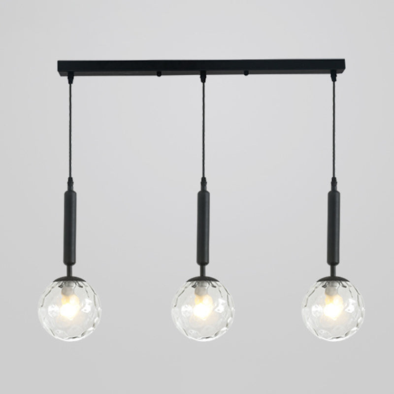 3 Lights Spherical Multi Light Pendant Creative Modern Glass Pendant for Clothing Store Clearhalo 'Ceiling Lights' 'Pendant Lights' 'Pendants' Lighting' options 2630054