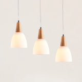 Cone Hanging Pendant Lights Modern Simple White Glass Pendant Ceiling Lights for Restaurant Clearhalo 'Ceiling Lights' 'Hogar' 'Iluminación' 'Lámparas Colgantes' 'Lámparas de Techo' 'Pendant Lights' 'Pendants' Lighting' 2630136