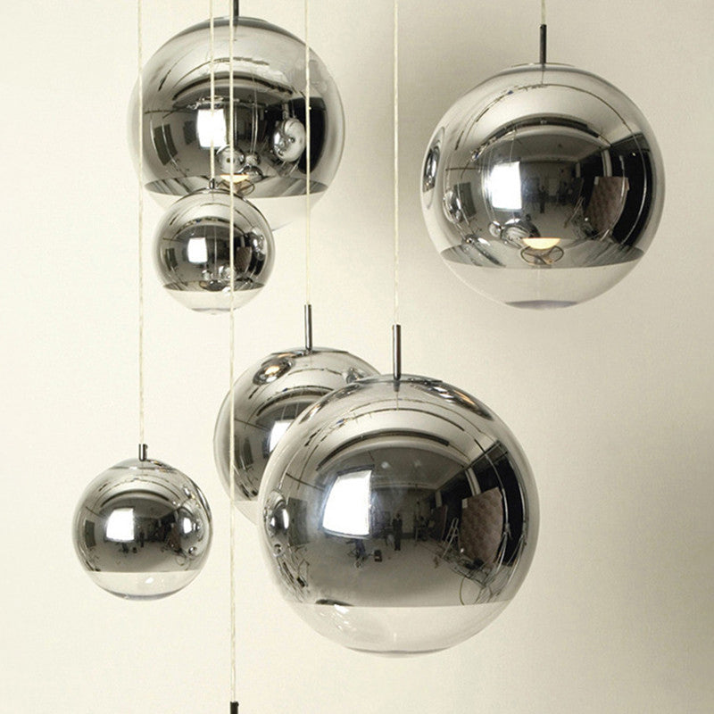 Globe Hanging Pendant Light Modern Simple Glass Pendant Light Fixtures for Restaurant Clearhalo 'Ceiling Lights' 'Pendant Lights' 'Pendants' Lighting' 2630176