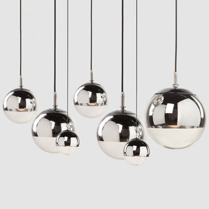 Globe Hanging Pendant Light Modern Simple Glass Pendant Light Fixtures for Restaurant Clearhalo 'Ceiling Lights' 'Pendant Lights' 'Pendants' Lighting' 2630178