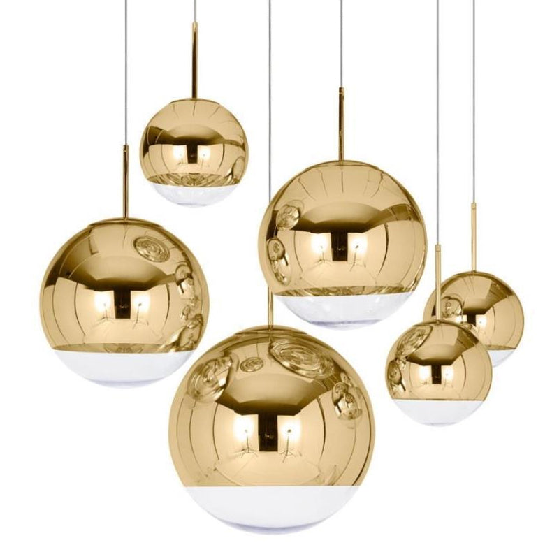 Globe Hanging Pendant Light Modern Simple Glass Pendant Light Fixtures for Restaurant Brass Clearhalo 'Ceiling Lights' 'Pendant Lights' 'Pendants' Lighting' 2630185