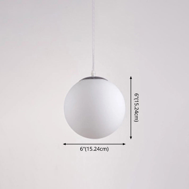 Globe Hanging Pendant Light Modern Simple Glass Pendant Light Fixtures for Restaurant Clearhalo 'Ceiling Lights' 'Pendant Lights' 'Pendants' Lighting' 2630186