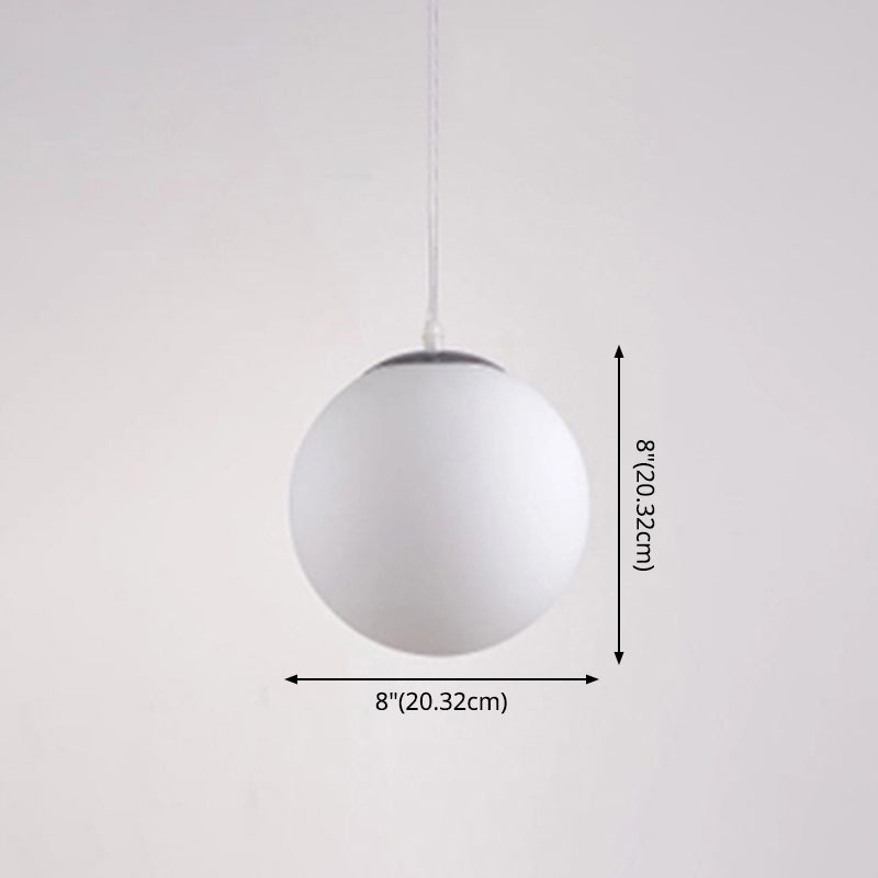 Globe Hanging Pendant Light Modern Simple Glass Pendant Light Fixtures for Restaurant Clearhalo 'Ceiling Lights' 'Pendant Lights' 'Pendants' Lighting' 2630188