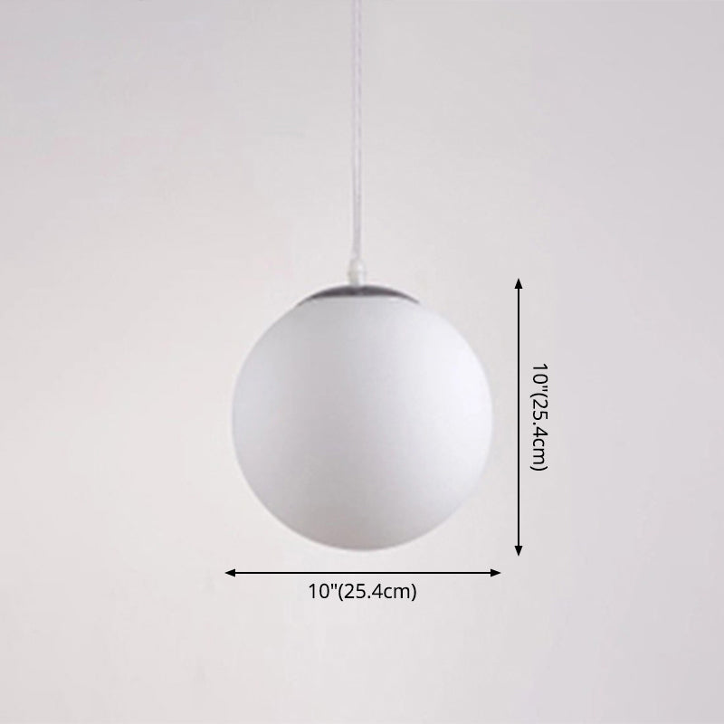 Globe Hanging Pendant Light Modern Simple Glass Pendant Light Fixtures for Restaurant Clearhalo 'Ceiling Lights' 'Pendant Lights' 'Pendants' Lighting' 2630190