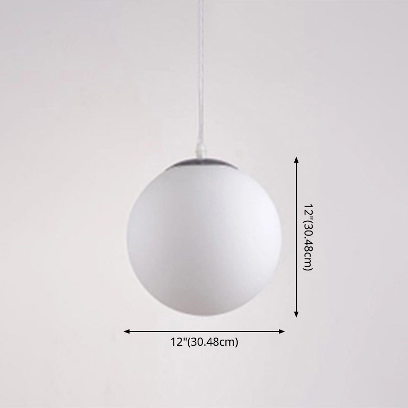 Globe Hanging Pendant Light Modern Simple Glass Pendant Light Fixtures for Restaurant Clearhalo 'Ceiling Lights' 'Pendant Lights' 'Pendants' Lighting' 2630192