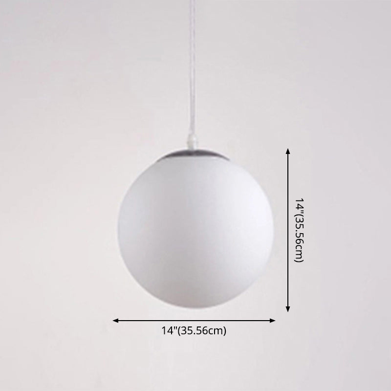 Globe Hanging Pendant Light Modern Simple Glass Pendant Light Fixtures for Restaurant Clearhalo 'Ceiling Lights' 'Pendant Lights' 'Pendants' Lighting' 2630195