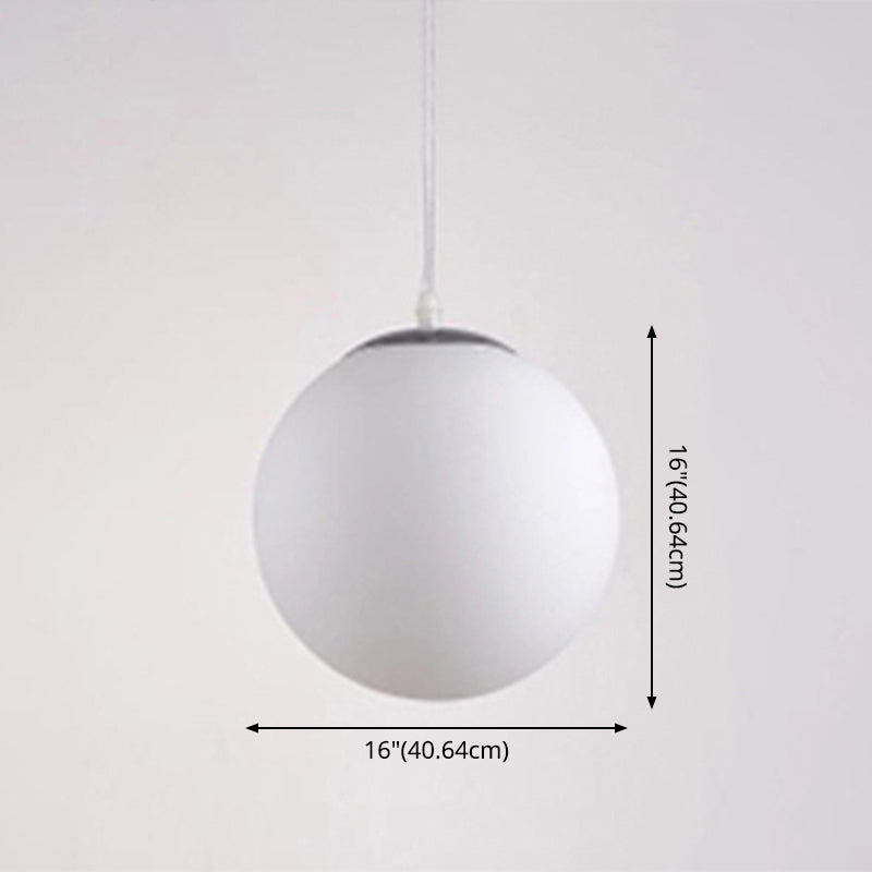 Globe Hanging Pendant Light Modern Simple Glass Pendant Light Fixtures for Restaurant Clearhalo 'Ceiling Lights' 'Pendant Lights' 'Pendants' Lighting' 2630196