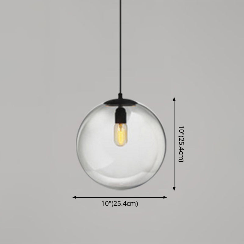 Globe Hanging Pendant Light Modern Simple Glass Pendant Light Fixtures for Restaurant Clearhalo 'Ceiling Lights' 'Pendant Lights' 'Pendants' Lighting' 2630203