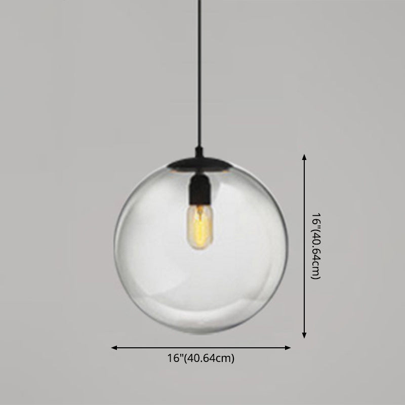 Globe Hanging Pendant Light Modern Simple Glass Pendant Light Fixtures for Restaurant Clearhalo 'Ceiling Lights' 'Pendant Lights' 'Pendants' Lighting' 2630208