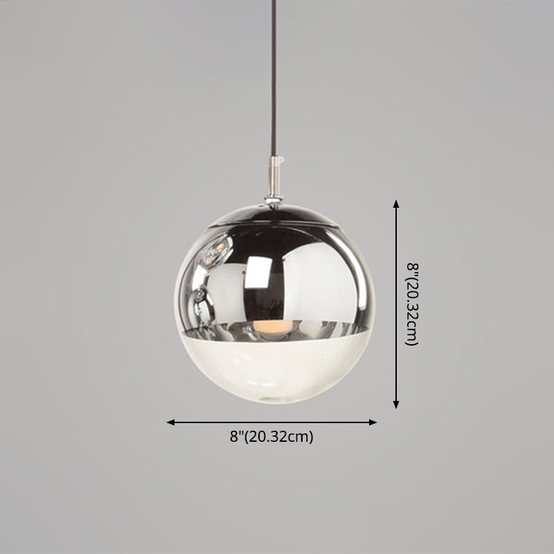 Globe Hanging Pendant Light Modern Simple Glass Pendant Light Fixtures for Restaurant Clearhalo 'Ceiling Lights' 'Pendant Lights' 'Pendants' Lighting' 2630212