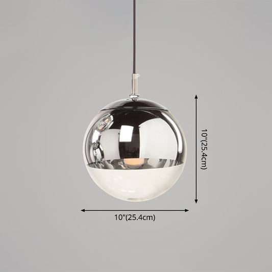 Globe Hanging Pendant Light Modern Simple Glass Pendant Light Fixtures for Restaurant Clearhalo 'Ceiling Lights' 'Pendant Lights' 'Pendants' Lighting' 2630213