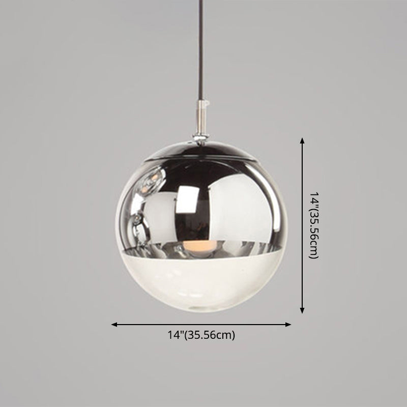 Globe Hanging Pendant Light Modern Simple Glass Pendant Light Fixtures for Restaurant Clearhalo 'Ceiling Lights' 'Pendant Lights' 'Pendants' Lighting' 2630215