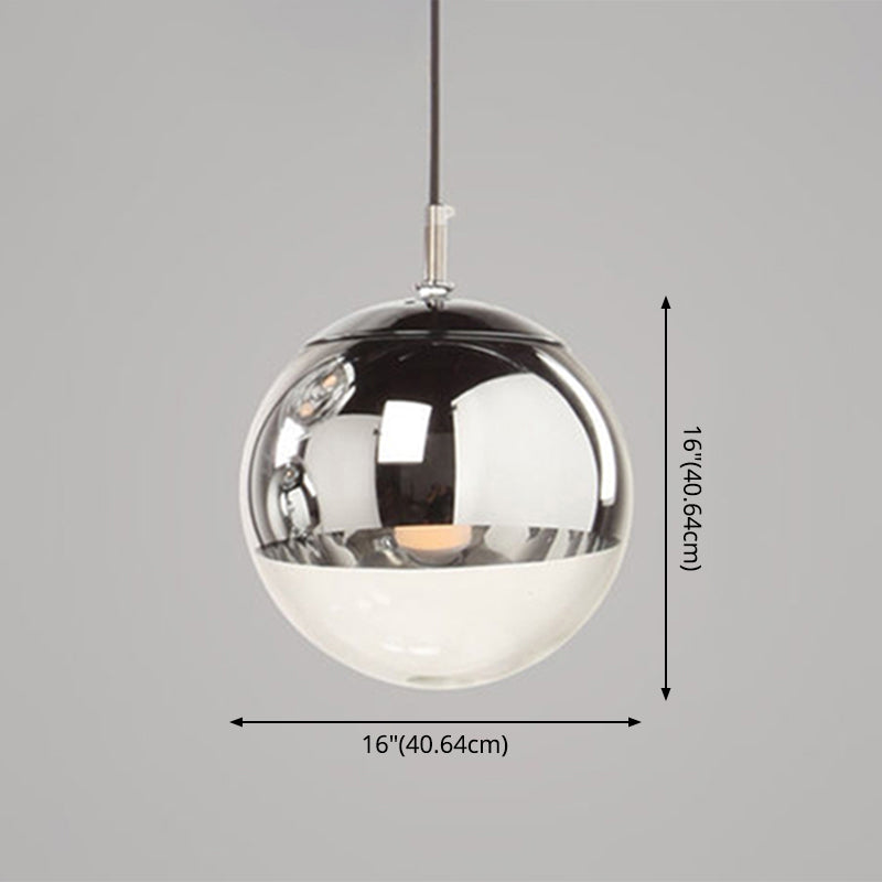 Globe Hanging Pendant Light Modern Simple Glass Pendant Light Fixtures for Restaurant Clearhalo 'Ceiling Lights' 'Pendant Lights' 'Pendants' Lighting' 2630216