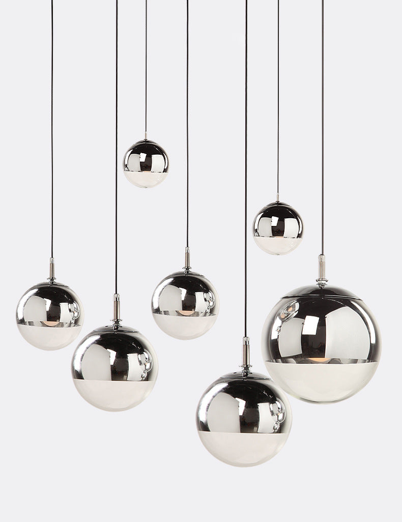 Globe Hanging Pendant Light Modern Simple Glass Pendant Light Fixtures for Restaurant Clearhalo 'Ceiling Lights' 'Pendant Lights' 'Pendants' Lighting' 2630219