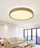 Wooden Round Flush Mount Ceiling Fixture Minimalism LED Wood Ceiling Mounted Fixture Clearhalo 'Ceiling Lights' 'Close To Ceiling Lights' 'Lighting' 2630856