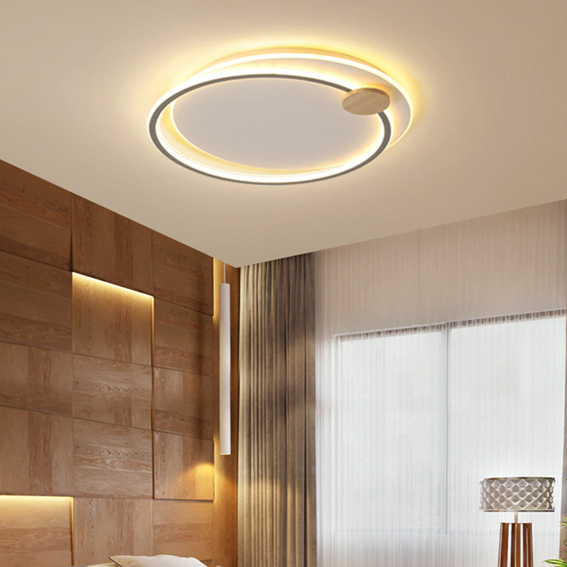 Circle Metal Flush Mount Ceiling Light Fixture Simple LED Close to Ceiling Lighting Clearhalo 'Ceiling Lights' 'Close To Ceiling Lights' 'Lighting' 2630858