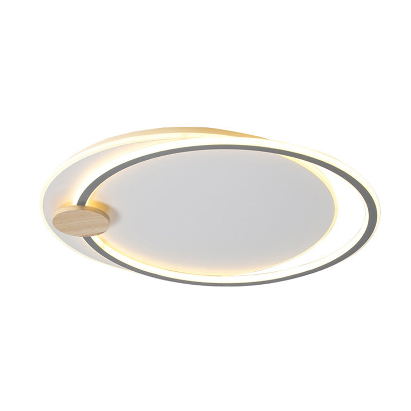 Circle Metal Flush Mount Ceiling Light Fixture Simple LED Close to Ceiling Lighting Clearhalo 'Ceiling Lights' 'Close To Ceiling Lights' 'Lighting' 2630862