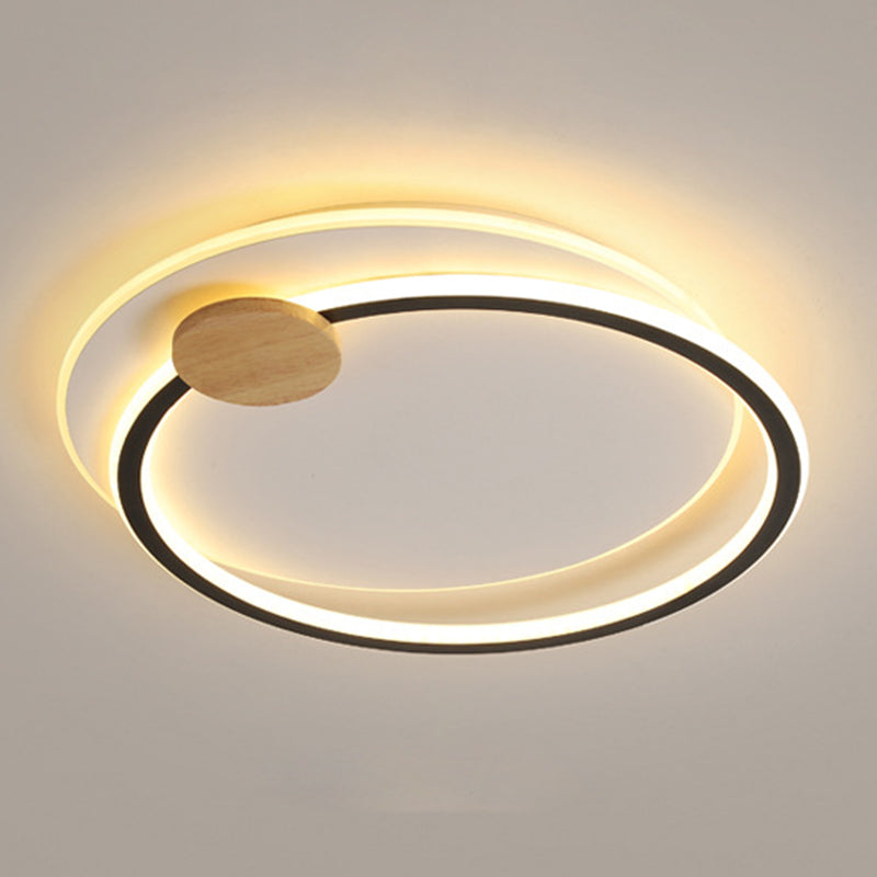 Circle Metal Flush Mount Ceiling Light Fixture Simple LED Close to Ceiling Lighting Clearhalo 'Ceiling Lights' 'Close To Ceiling Lights' 'Lighting' 2630864