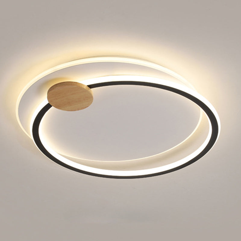 Circle Metal Flush Mount Ceiling Light Fixture Simple LED Close to Ceiling Lighting Clearhalo 'Ceiling Lights' 'Close To Ceiling Lights' 'Lighting' 2630865