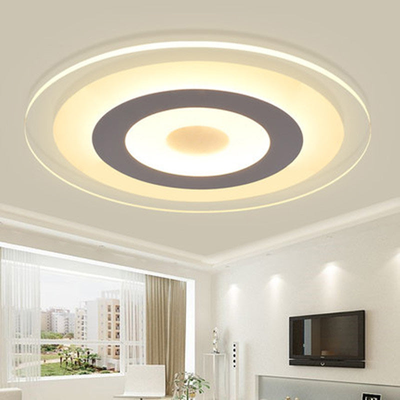 Round Acrylic Flush Ceiling Light Fixture Minimalist LED White Close to Ceiling Lighting Fixture Clearhalo 'Ceiling Lights' 'Close To Ceiling Lights' 'Lighting' 2630917