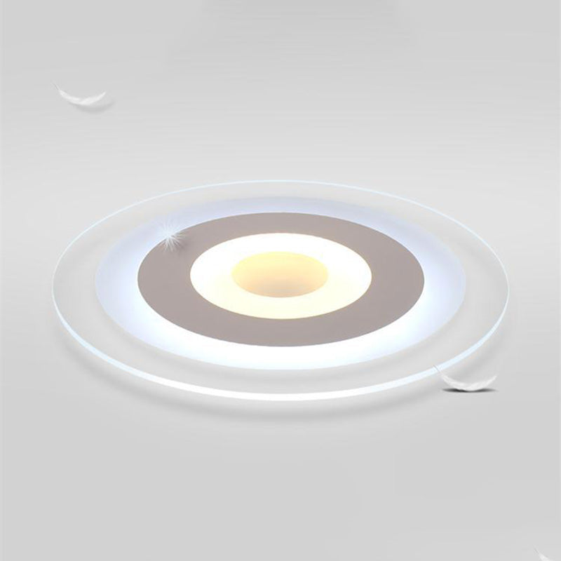 Round Acrylic Flush Ceiling Light Fixture Minimalist LED White Close to Ceiling Lighting Fixture Clearhalo 'Ceiling Lights' 'Close To Ceiling Lights' 'Lighting' 2630918