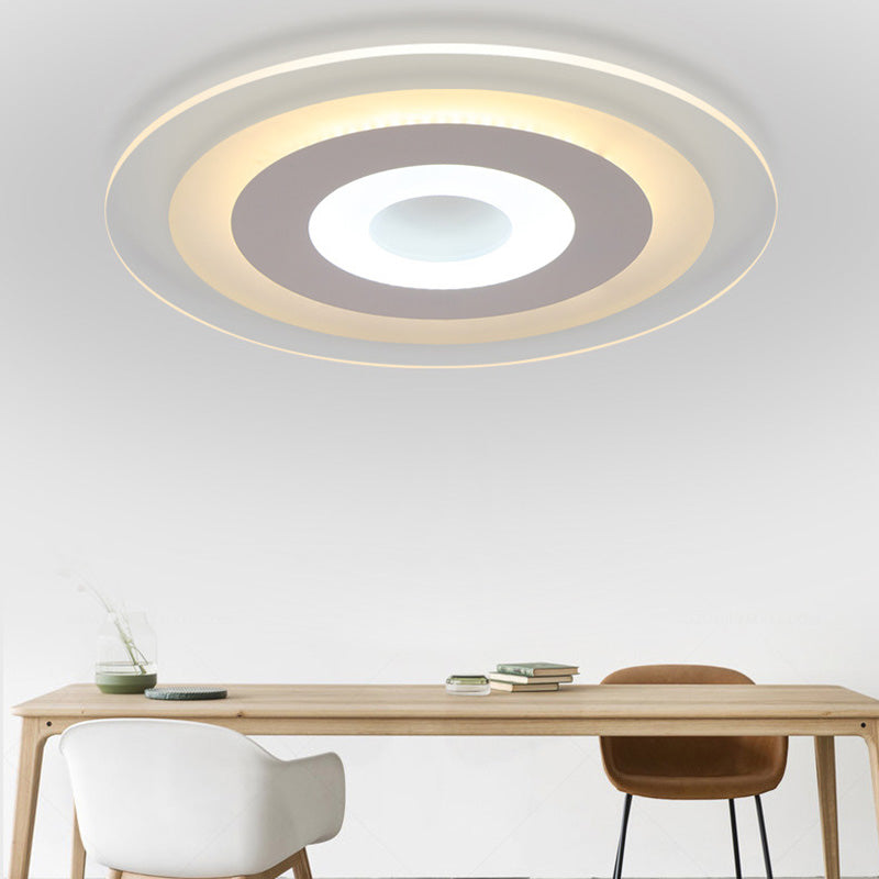 Round Acrylic Flush Ceiling Light Fixture Minimalist LED White Close to Ceiling Lighting Fixture Clearhalo 'Ceiling Lights' 'Close To Ceiling Lights' 'Lighting' 2630920