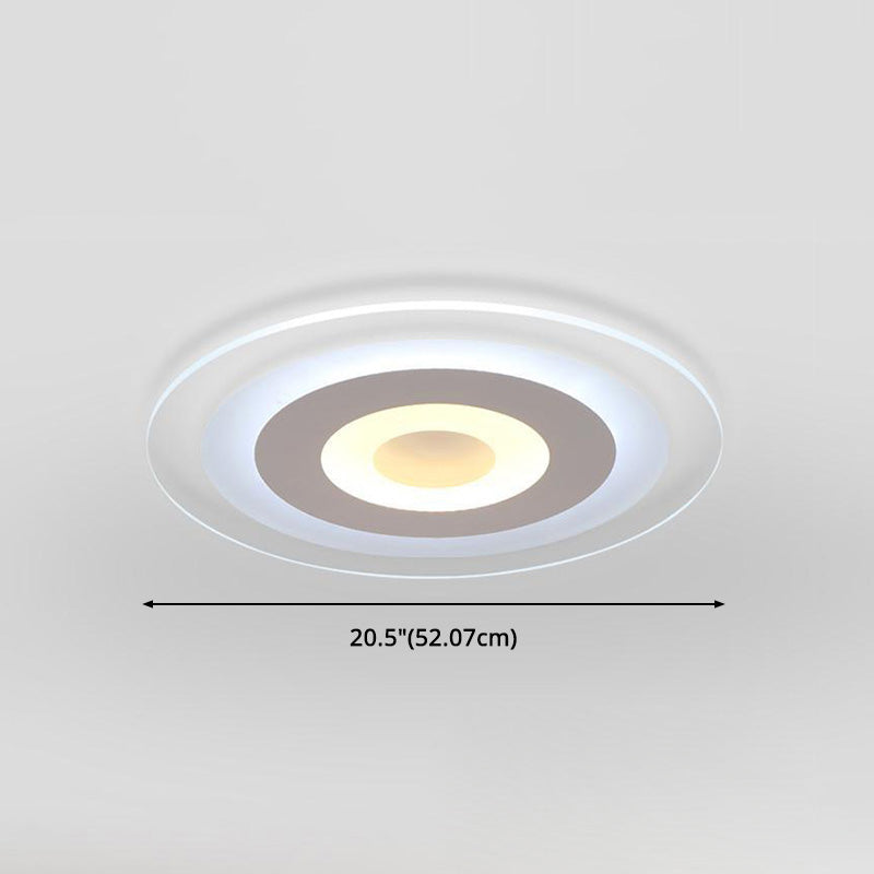 Round Acrylic Flush Ceiling Light Fixture Minimalist LED White Close to Ceiling Lighting Fixture Clearhalo 'Ceiling Lights' 'Close To Ceiling Lights' 'Lighting' 2630922