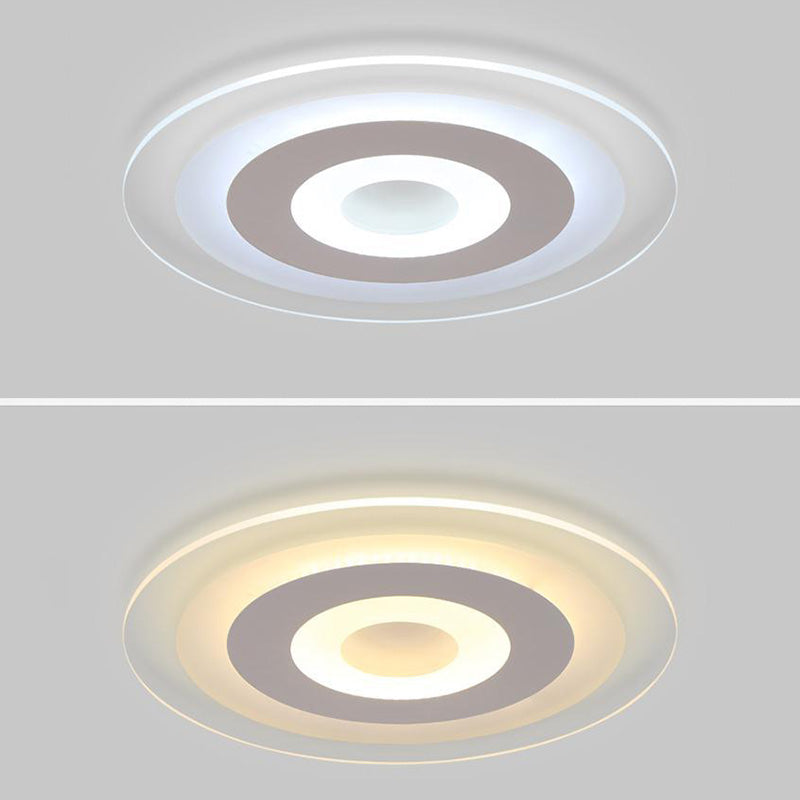 Round Acrylic Flush Ceiling Light Fixture Minimalist LED White Close to Ceiling Lighting Fixture Clearhalo 'Ceiling Lights' 'Close To Ceiling Lights' 'Lighting' 2630923