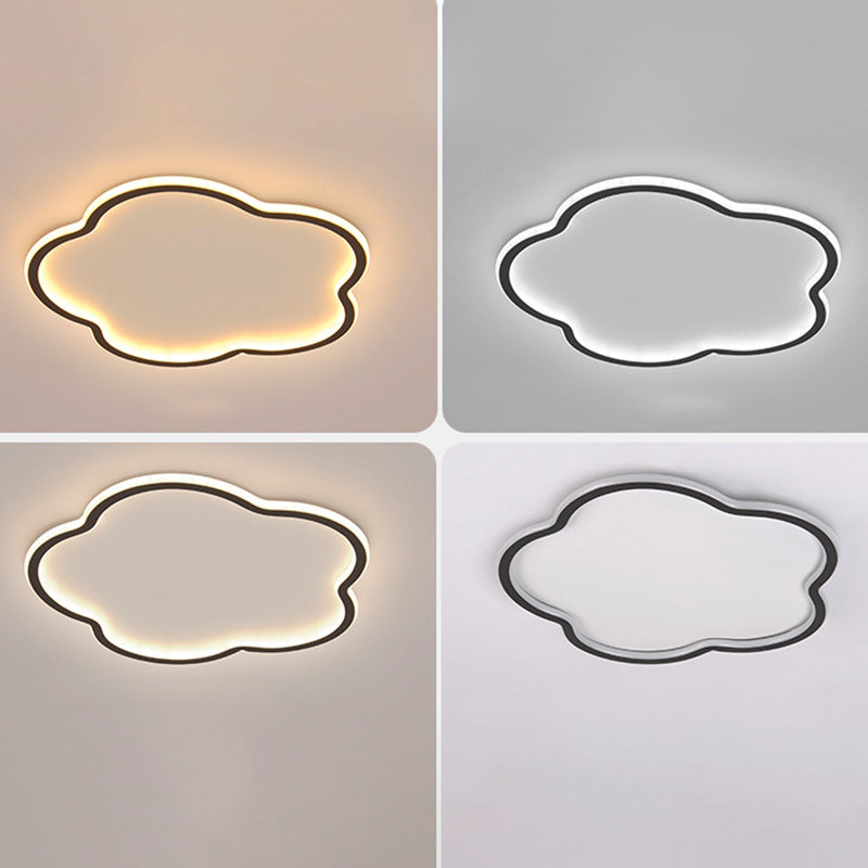 Flower Bedroom Flush Ceiling Light Fixture Metal LED Modern Close to Ceiling Lighting Fixture Clearhalo 'Ceiling Lights' 'Close To Ceiling Lights' 'Lighting' 2630995