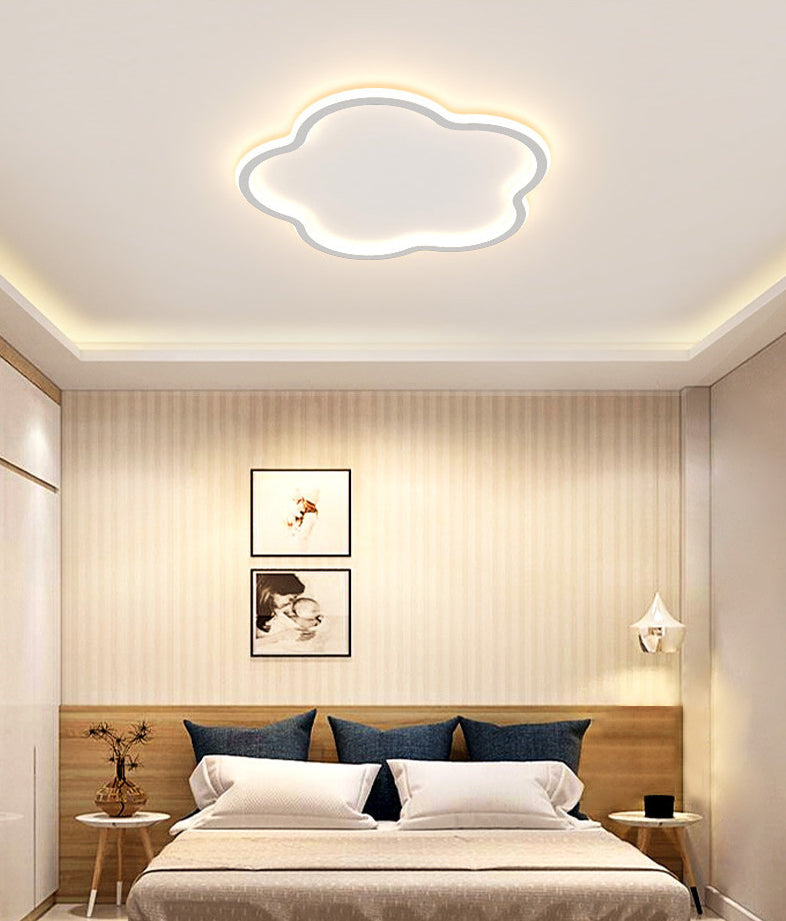 Flower Bedroom Flush Ceiling Light Fixture Metal LED Modern Close to Ceiling Lighting Fixture Clearhalo 'Ceiling Lights' 'Close To Ceiling Lights' 'Lighting' 2630998