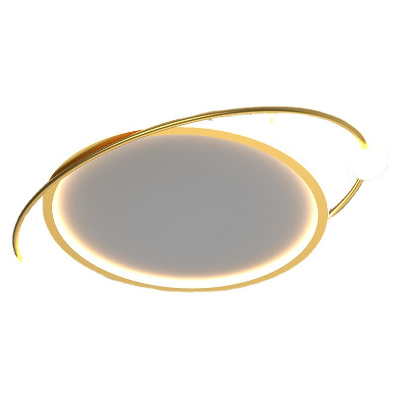 Gold Ring Flush Mount Ceiling Light Simplicity LED Acrylic Close to Ceiling Lamp Clearhalo 'Ceiling Lights' 'Close To Ceiling Lights' 'Lighting' 2631005