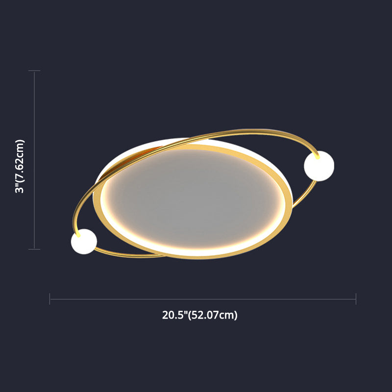 Gold Ring Flush Mount Ceiling Light Simplicity LED Acrylic Close to Ceiling Lamp Clearhalo 'Ceiling Lights' 'Close To Ceiling Lights' 'Lighting' 2631006