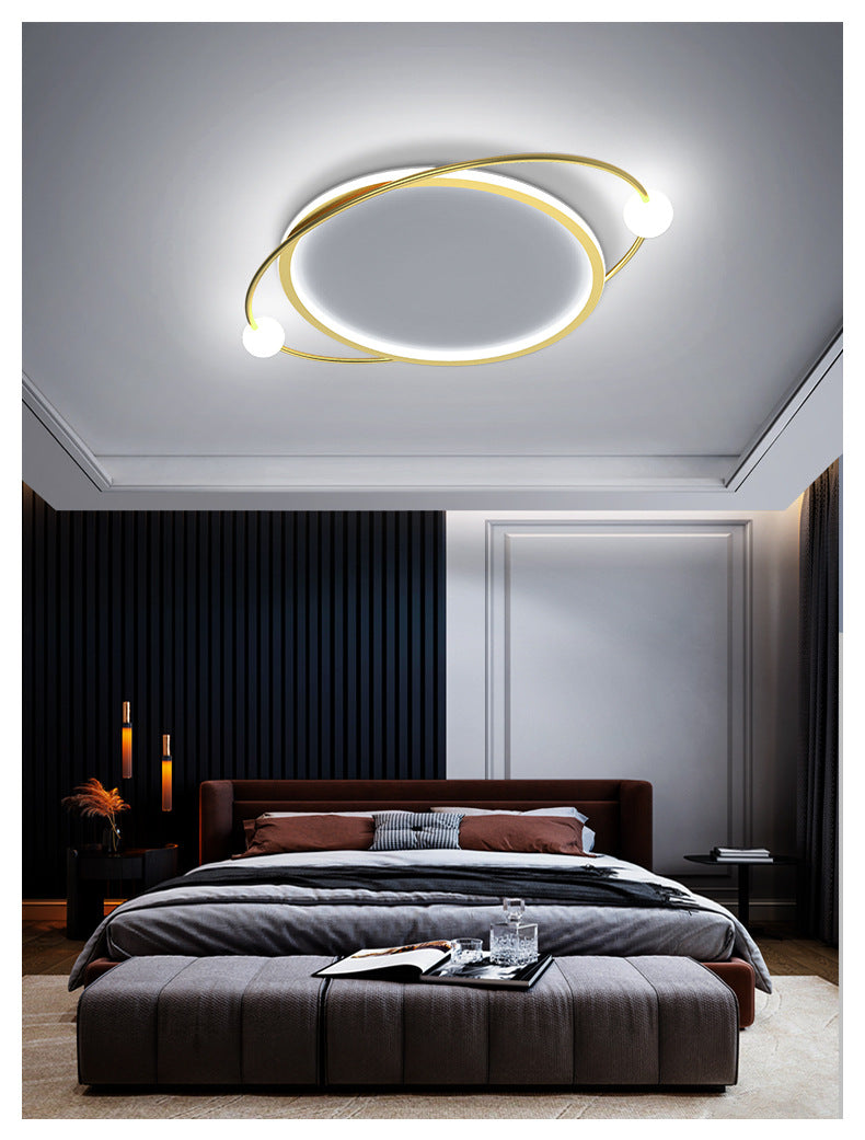 Gold Ring Flush Mount Ceiling Light Simplicity LED Acrylic Close to Ceiling Lamp Clearhalo 'Ceiling Lights' 'Close To Ceiling Lights' 'Lighting' 2631009