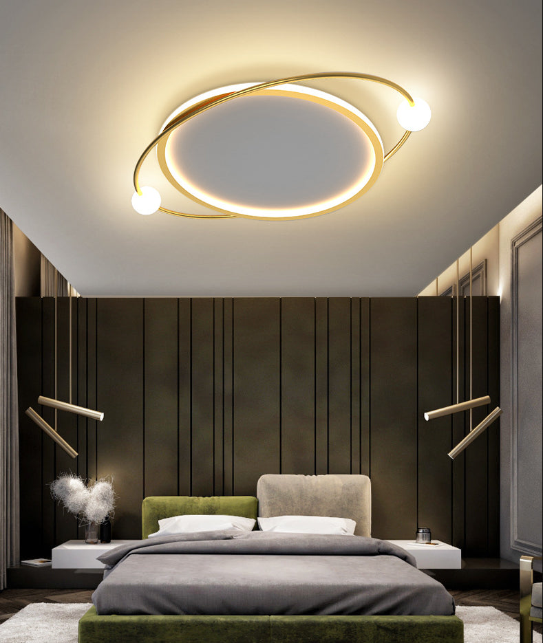 Gold Ring Flush Mount Ceiling Light Simplicity LED Acrylic Close to Ceiling Lamp Clearhalo 'Ceiling Lights' 'Close To Ceiling Lights' 'Lighting' 2631010