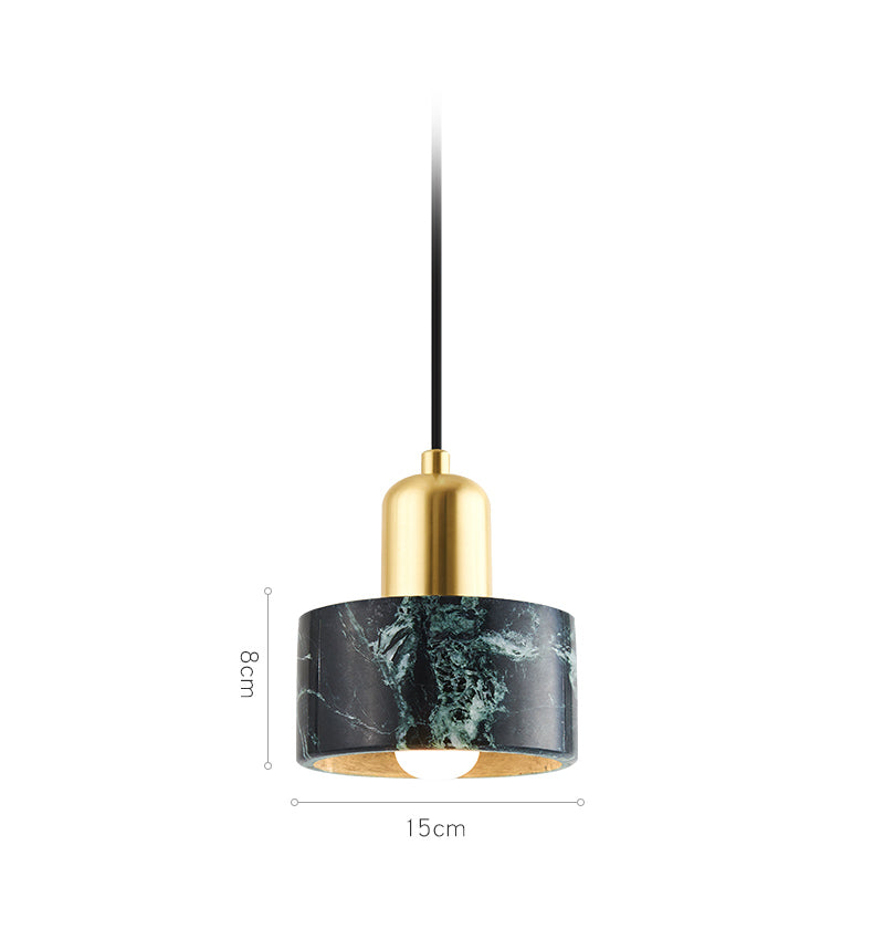 Single Light Marble Hanging Light with Gold Lamp Socket Design Modernism Style Mini Pendant Lamp for Bedroom Clearhalo 'Ceiling Lights' 'Pendant Lights' 'Pendants' Lighting' 2631249