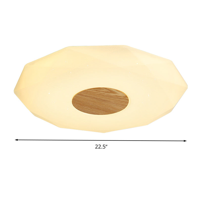 Modern Geometric Acrylic Flush Mount Light 14.5"/18.5"/22.5" W LED White Flush Light Fixture in Warm/White/3 Color Light Clearhalo 'Ceiling Lights' 'Close To Ceiling Lights' 'Close to ceiling' 'Flush mount' Lighting' 263455