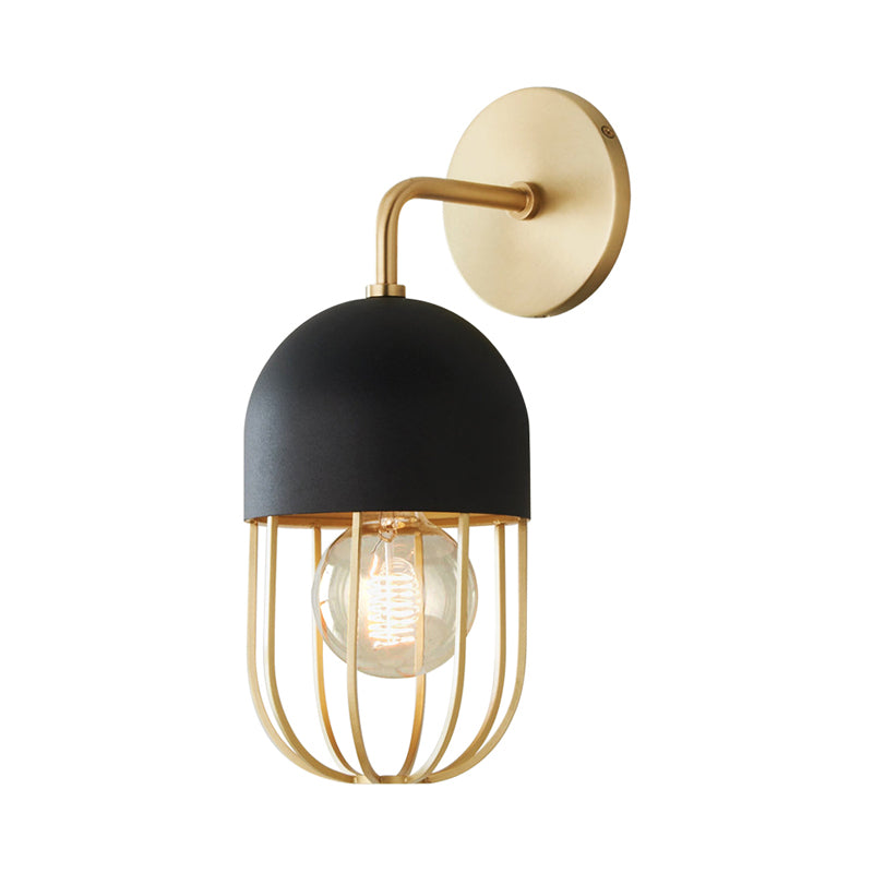 Contemporary Oblong Wall Light Sconce 1 Bulb Metallic Wall Lighting Ideas in Gold Clearhalo 'Wall Lamps & Sconces' 'Wall Lights' Lighting' 263920