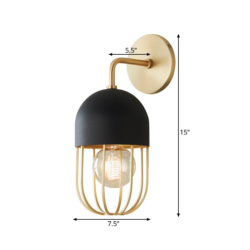 Contemporary Oblong Wall Light Sconce 1 Bulb Metallic Wall Lighting Ideas in Gold Clearhalo 'Wall Lamps & Sconces' 'Wall Lights' Lighting' 263921