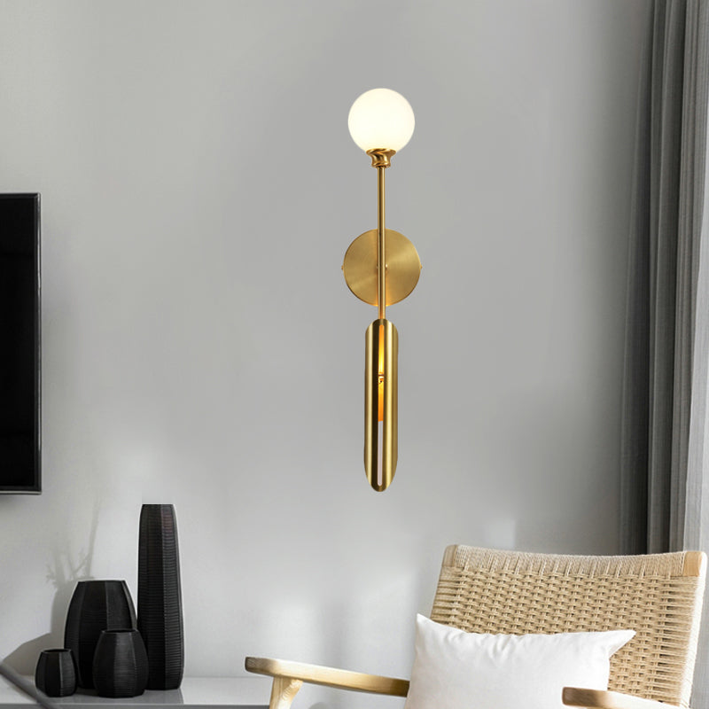 1 Light Metal Sconce Light Contemporary Gold Finish Crossed Wall Mount Light Fixture Gold Clearhalo 'Wall Lamps & Sconces' 'Wall Lights' Lighting' 264065