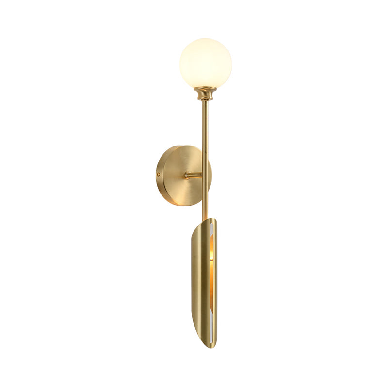 1 Light Metal Sconce Light Contemporary Gold Finish Crossed Wall Mount Light Fixture Clearhalo 'Wall Lamps & Sconces' 'Wall Lights' Lighting' 264068