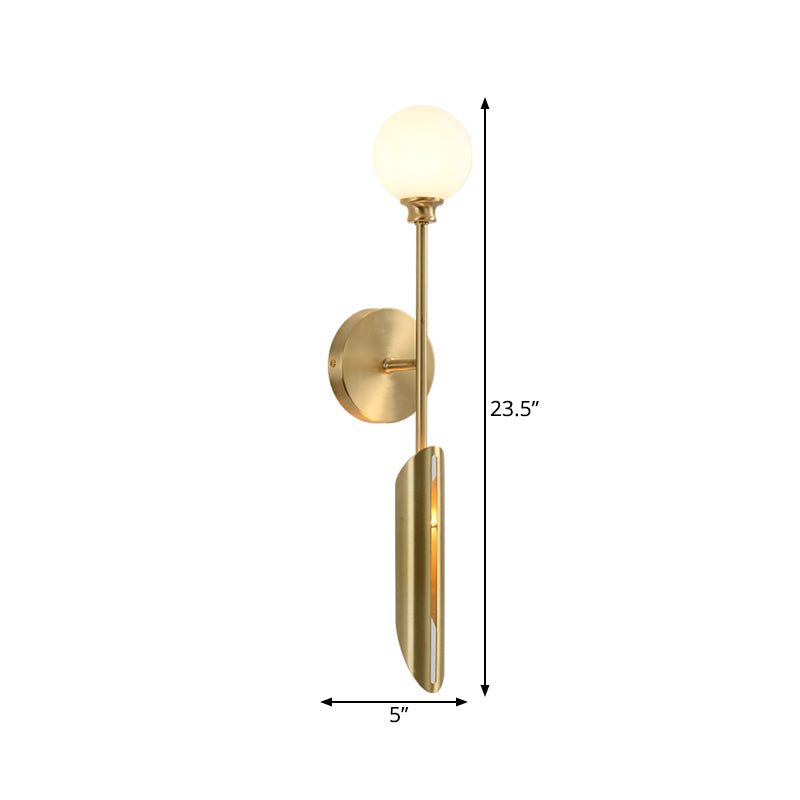 1 Light Metal Sconce Light Contemporary Gold Finish Crossed Wall Mount Light Fixture Clearhalo 'Wall Lamps & Sconces' 'Wall Lights' Lighting' 264069