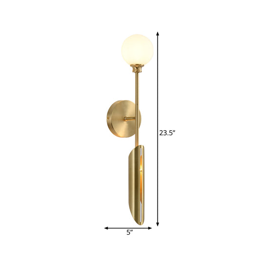 1 Light Metal Sconce Light Contemporary Gold Finish Crossed Wall Mount Light Fixture Clearhalo 'Wall Lamps & Sconces' 'Wall Lights' Lighting' 264069