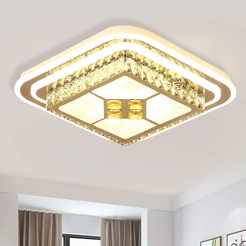 14"/19.5"/23.5" Wide White LED Ceiling Mount Flush Light Fixture White Clearhalo 'Ceiling Lights' 'Close To Ceiling Lights' 'Close to ceiling' 'Flush mount' Lighting' 264361