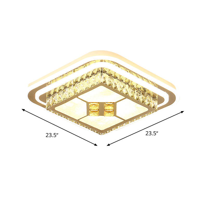 14"/19.5"/23.5" Wide White LED Ceiling Mount Flush Light Fixture Clearhalo 'Ceiling Lights' 'Close To Ceiling Lights' 'Close to ceiling' 'Flush mount' Lighting' 264366