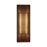 Colonial Square/Rectangle Wall Lamp 1 Head Metal Flush Mount Wall Sconce in Brass for Bedroom Clearhalo 'Wall Lamps & Sconces' 'Wall Lights' Lighting' 264391