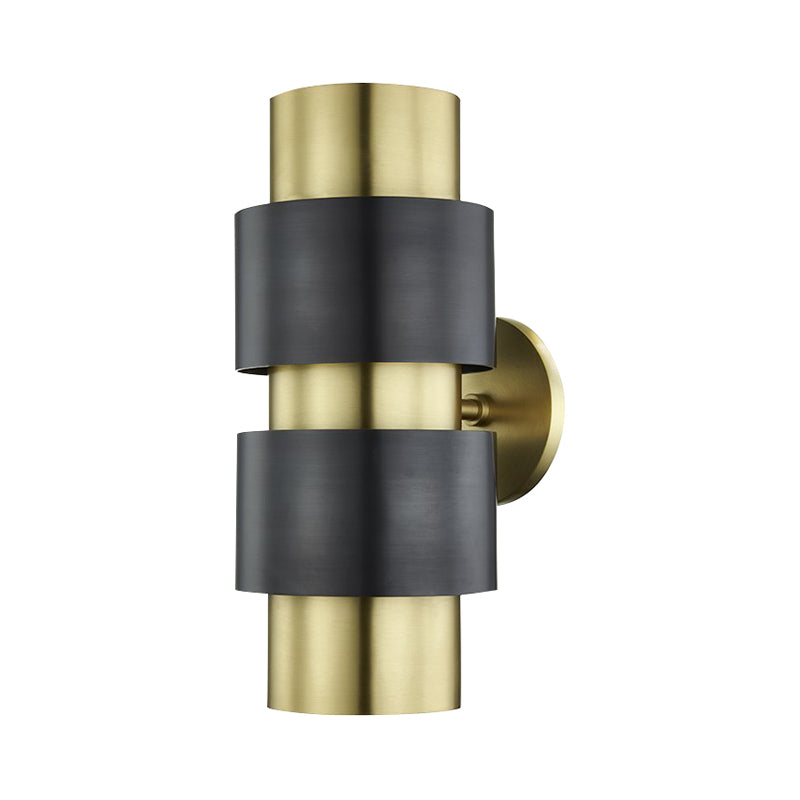 Cylindrical Bedroom Wall Mounted Lamp Colonialism Metal Single Light Gold/Silver Wall Lighting Sconce Clearhalo 'Wall Lamps & Sconces' 'Wall Lights' Lighting' 264490