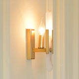 Bare Bulb Metal Wall Sconce Colonial 1 Bulb Hallway Wall Lighting Fixture in Brass Clearhalo 'Wall Lamps & Sconces' 'Wall Lights' Lighting' 265006