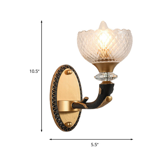 Metal Black Sconce Bowl 1/2 Lights Modern Style Wall Mounted Light with Clear Prismatic Glass Shade Clearhalo 'Cast Iron' 'Glass' 'Industrial' 'Modern wall lights' 'Modern' 'Tiffany' 'Traditional wall lights' 'Wall Lamps & Sconces' 'Wall Lights' Lighting' 265129