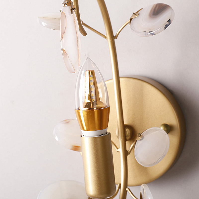 Bare Bulb Wall Sconce Lighting with Curved Arm Modern Metal 1 Light Sconce Light Fixture in Brass Clearhalo 'Wall Lamps & Sconces' 'Wall Lights' Lighting' 265367